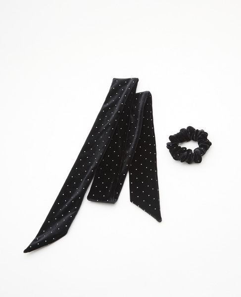 《別注》【TRESSE /トレス】BRIGITTE dot ribbon chouchou for martinique 詳細画像 ブラック 2