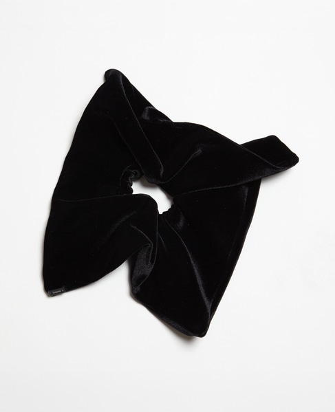 【heyep /ヘイップ】Velour Square Scrunchie-Medium 詳細画像 ブラック 1