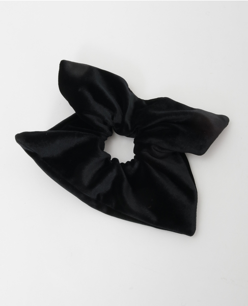 【heyep /ヘイップ】Velour Square Scrunchie-Medium 詳細画像 ブラック 4