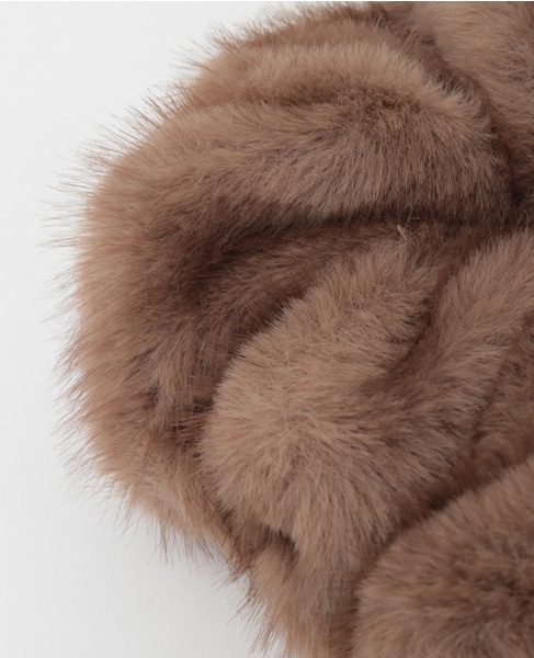 【heyep /ヘイップ】Faux Mink Scrunchie 詳細画像 マロン 5