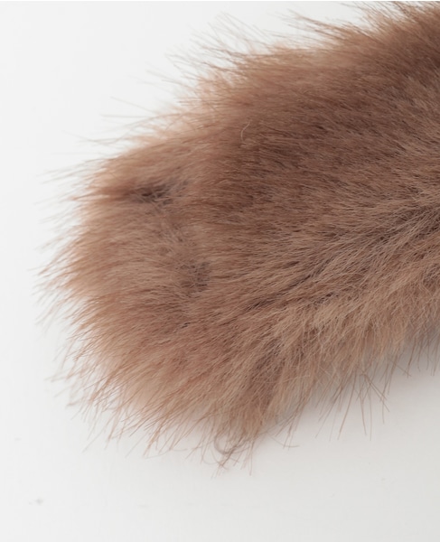 【heyep /ヘイップ】Faux Mink Hair Clips-2 Piece Set 詳細画像 マロン 3