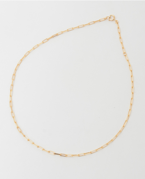 【MARIHA】Silent Rain ロングレクタングルチェーンネックレス 40cm 詳細画像 ゴールド 1