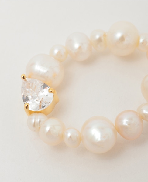 【Completedworks /コンプリ―テッドワークス】The Exposure of Time Set of 2 Rings w/ FWP and CZ 詳細画像 パール 3