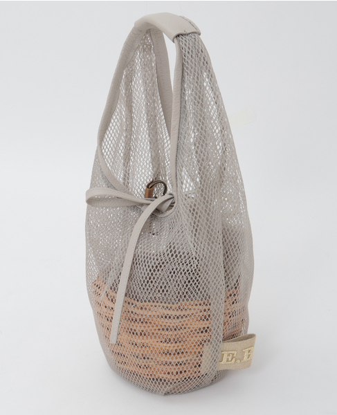 【eb.a.gos/エバゴス】シアーラウンドバスケット 詳細画像 グレージュ 2