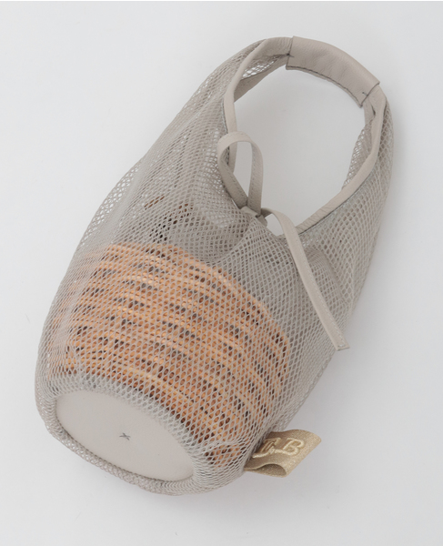 【eb.a.gos/エバゴス】シアーラウンドバスケット 詳細画像 グレージュ 4