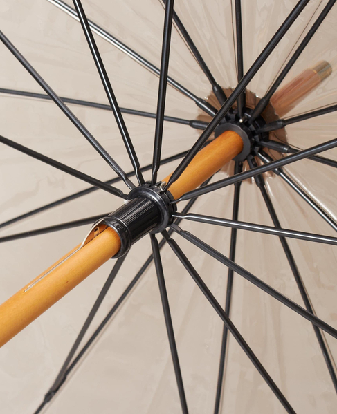《WEB限定》【Traditional Weatherwear】CLEAR UMBRELLA BAMBOO 詳細画像 ブラウン 6