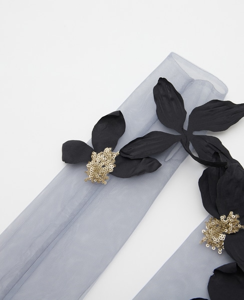 【MARGE /マージ 】Tulle decorative gloves 詳細画像 グレー 3