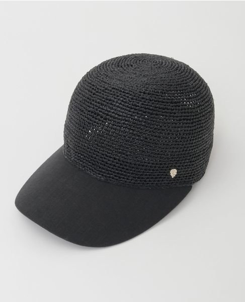【Helen Kaminski/ヘレンカミンスキー】Vivette Raffia & Linen Cap 詳細画像 ブラック 1