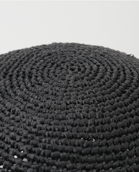 【Helen Kaminski/ヘレンカミンスキー】Vivette Raffia & Linen Cap 詳細画像 ブラック 4