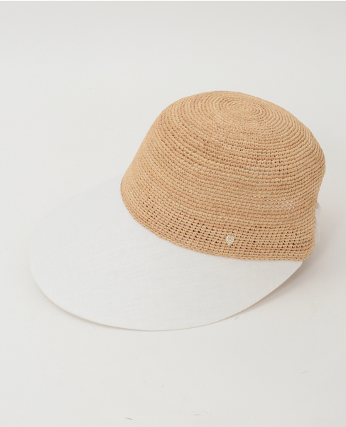 【Helen Kaminski/ヘレンカミンスキー】Blaise Raffia & Linen Cap 詳細画像 ナチュラル 2