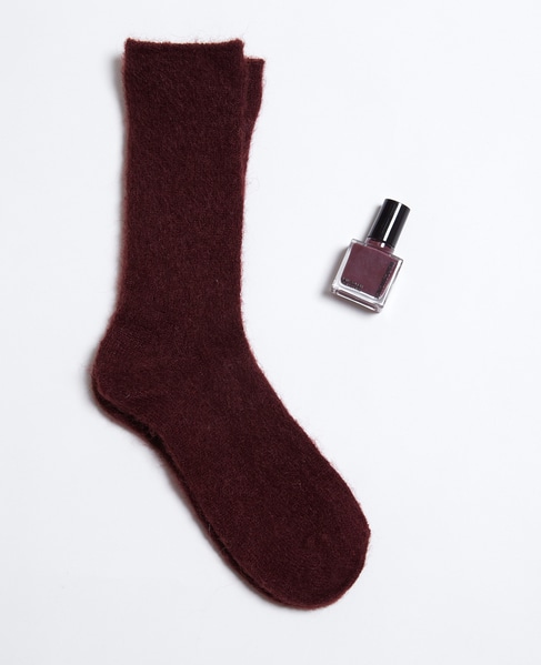 【MARCOMONDE/マルコモンド】Mohair socks and nail Box Set 詳細画像 ボルドー 2
