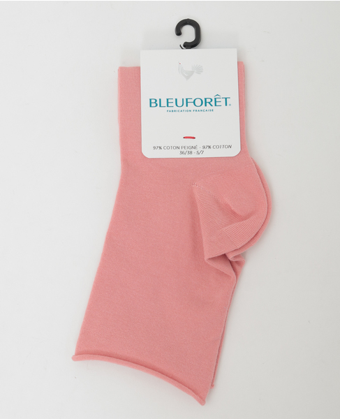 【BLEUFORET/ブルーフォレ】 コットンアンクルソックス 詳細画像 ピンク 1