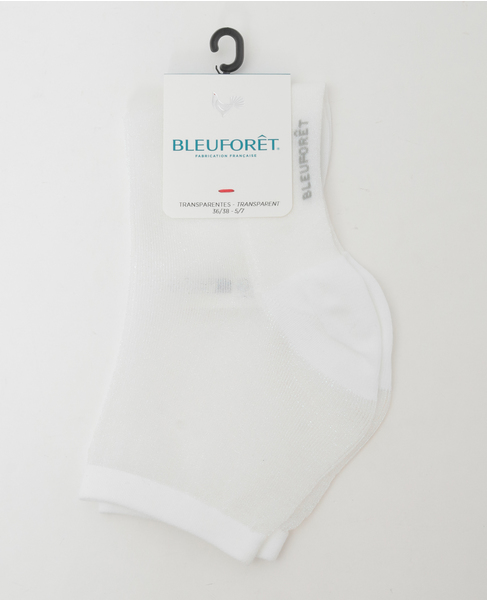 【BLEUFORET/ブルーフォレ】 グリッターシアーソックス 詳細画像 ホワイト 1