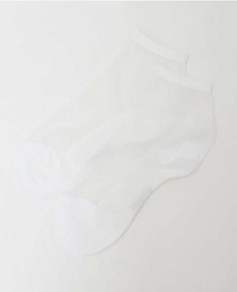 【BLEUFORET/ブルーフォレ】 グリッターシアーソックス 詳細画像 ホワイト 3