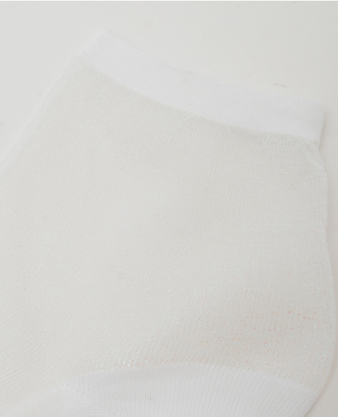 【BLEUFORET/ブルーフォレ】 グリッターシアーソックス 詳細画像 ホワイト 4