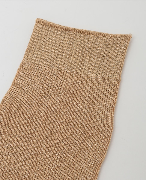 【MARCOMONDE/マルコモンド】glitter ribbed socks 詳細画像 ゴールド 4