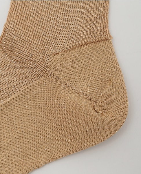 【MARCOMONDE/マルコモンド】glitter ribbed socks 詳細画像 ゴールド 5