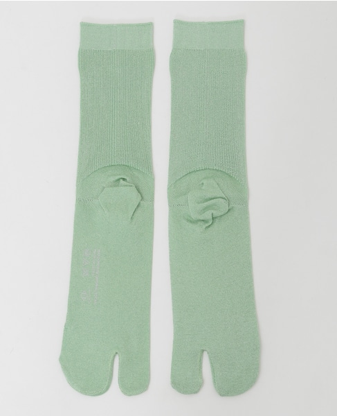 【MARCOMONDE/マルコモンド】glitter tabi socks 詳細画像 グリーン 3
