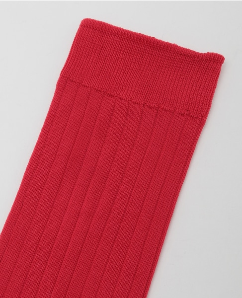 【MARCOMONDE/マルコモンド】high quality cotton ribbed socks 詳細画像 レッド 3