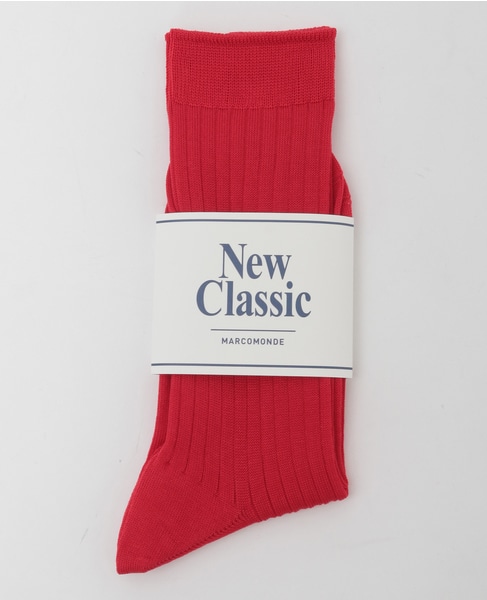 【MARCOMONDE/マルコモンド】high quality cotton ribbed socks 詳細画像 レッド 7