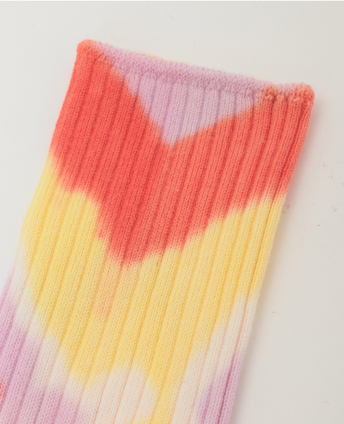 【AURALEE/オーラリー】*GIZA HIGH GAUGE TIE-DYE SOCKS 詳細画像 オレンジ 4
