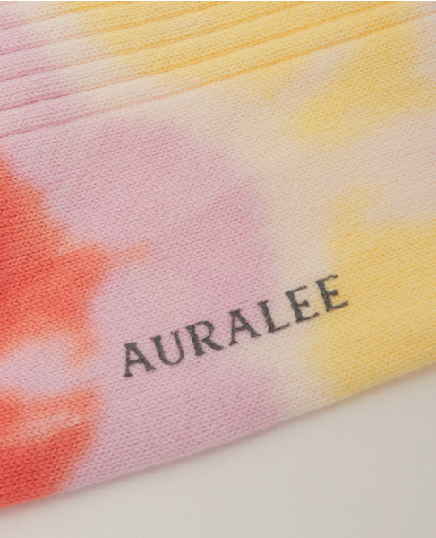 【AURALEE/オーラリー】*GIZA HIGH GAUGE TIE-DYE SOCKS 詳細画像 オレンジ 7