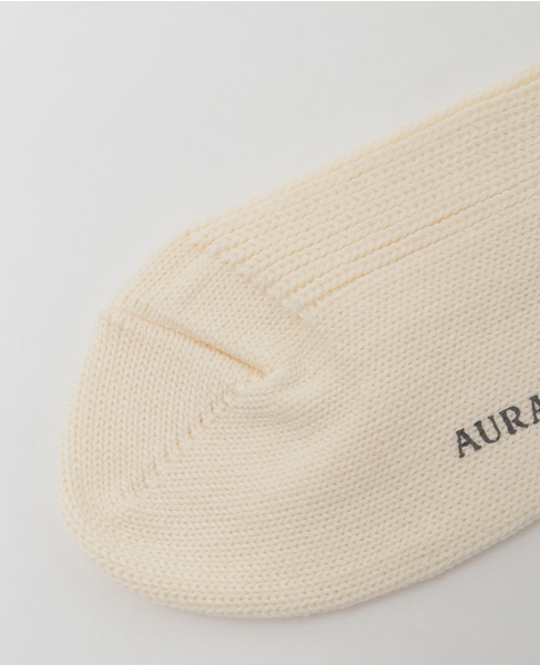【AURALEE/オーラリー】*COTTON LOW GAUGE SOCKS 詳細画像 アイボリー 6