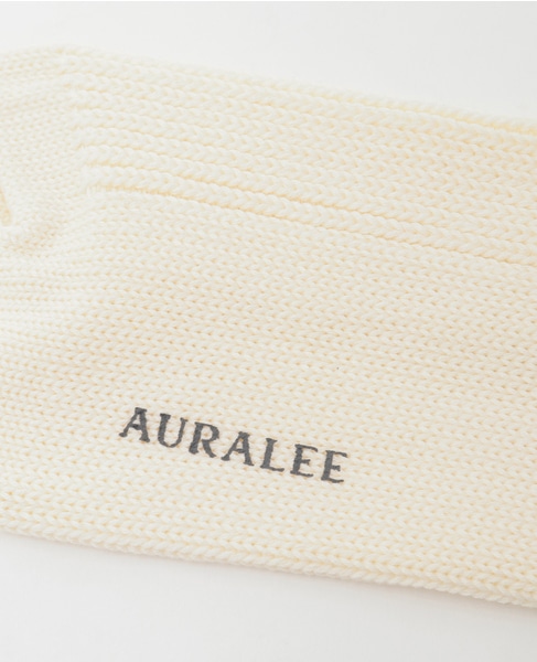 【AURALEE/オーラリー】*COTTON LOW GAUGE SOCKS 詳細画像 アイボリー 7