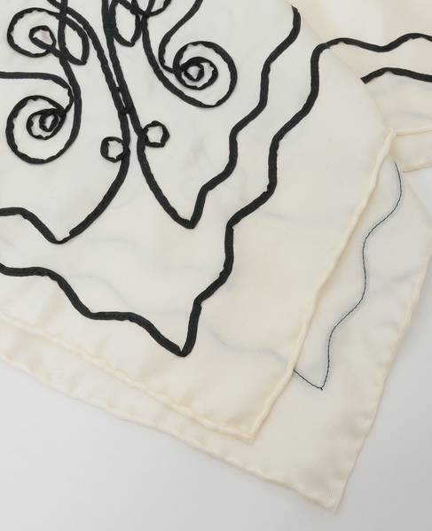 【ASAUCE MELER /アソースメレ】テープエンブロイダリースカーフii 詳細画像 アイボリー 4