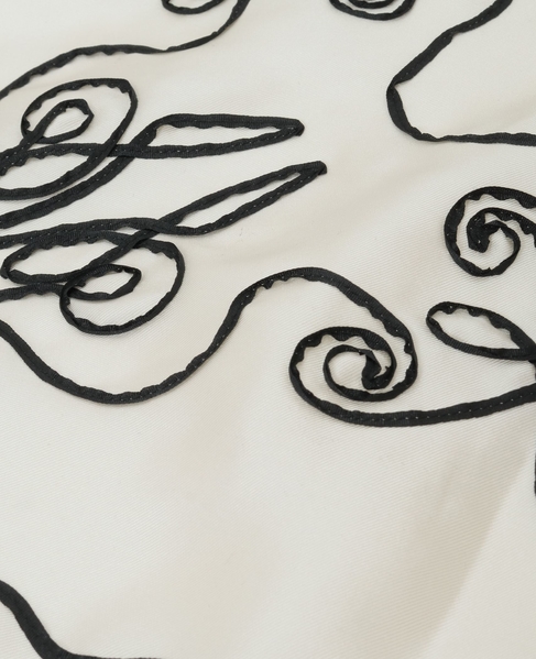 【ASAUCE MELER /アソースメレ】テープエンブロイダリースカーフii 詳細画像 アイボリー 5