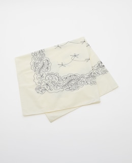 【ASAUCE MELER /アソースメレ】コットンシルクエンブロイダリーバンダナ