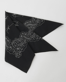 【ASAUCE MELER /アソースメレ】コットンシルクエンブロイダリーバンダナ