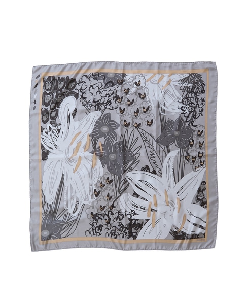 【manipuri/マニプリ】シルクスカーフ 詳細画像 ライトグレー 3