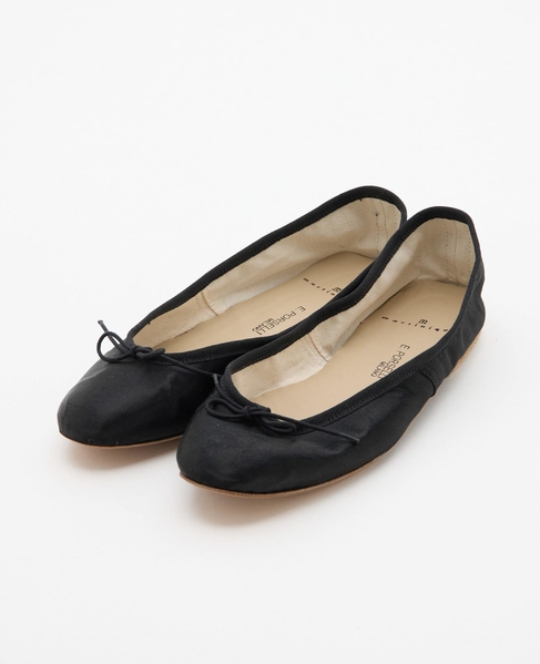 【porselli/ポルセリ】バレエシューズ SOLID COLOUR SATIN 詳細画像 ブラック 2