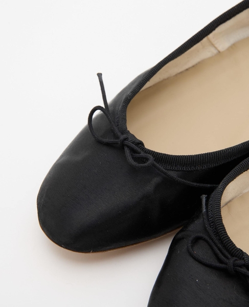 【porselli/ポルセリ】バレエシューズ SOLID COLOUR SATIN 詳細画像 ブラック 7