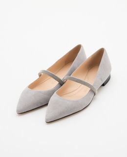 【PROSPERINE/プロスペリーニ】ビジューストラップフラットシューズ