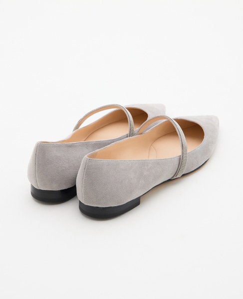 【PROSPERINE/プロスペリーニ】ビジューストラップフラットシューズ 詳細画像 ライトグレー 3