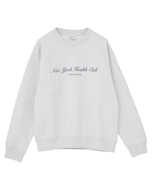 【Sporty＆Rich/スポーティアンドリッチ】New York Health Club Crewneck 詳細画像 杢グレー 1