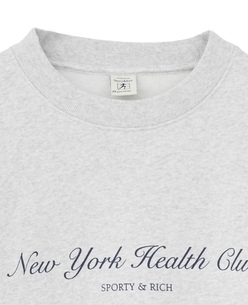 【Sporty＆Rich/スポーティアンドリッチ】New York Health Club Crewneck 詳細画像 杢グレー 3