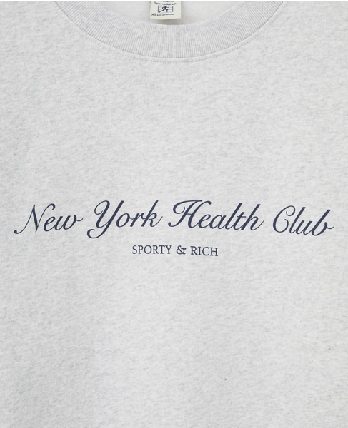 【Sporty＆Rich/スポーティアンドリッチ】New York Health Club Crewneck 詳細画像 杢グレー 6