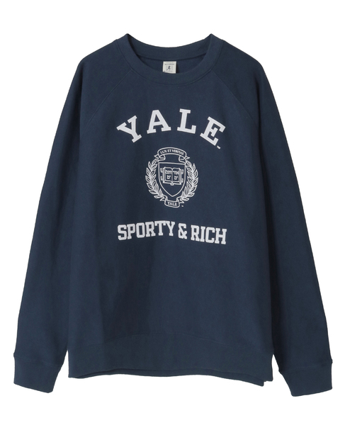 【Sporty＆Rich/スポーティアンドリッチ】Veritas Soft Crewneck 詳細画像 ネイビー 1