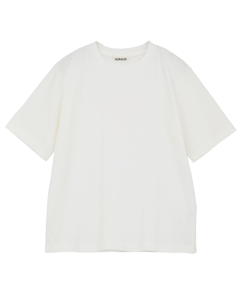【AURALEE/オーラリー】HIGH GAUGE COTTON JERSEY TEE 詳細画像 ホワイト 1