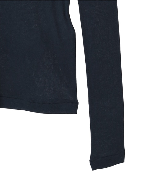 【AURALEE/オーラリー】*SUPER HIGH GAUGE SHEER RIB L/S TEE 詳細画像 ネイビー 4