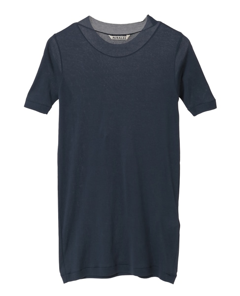 【AURALEE/オーラリー】*SUPER HIGH GAUGE SHEER RIB TEE 詳細画像 ネイビー 1