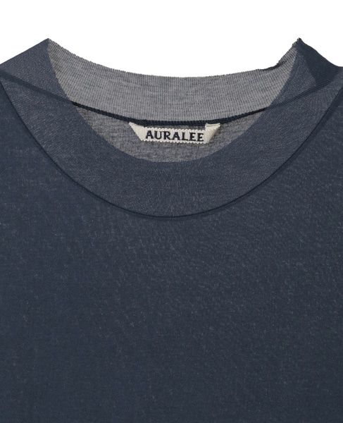 【AURALEE/オーラリー】*SUPER HIGH GAUGE SHEER RIB TEE 詳細画像 ネイビー 3