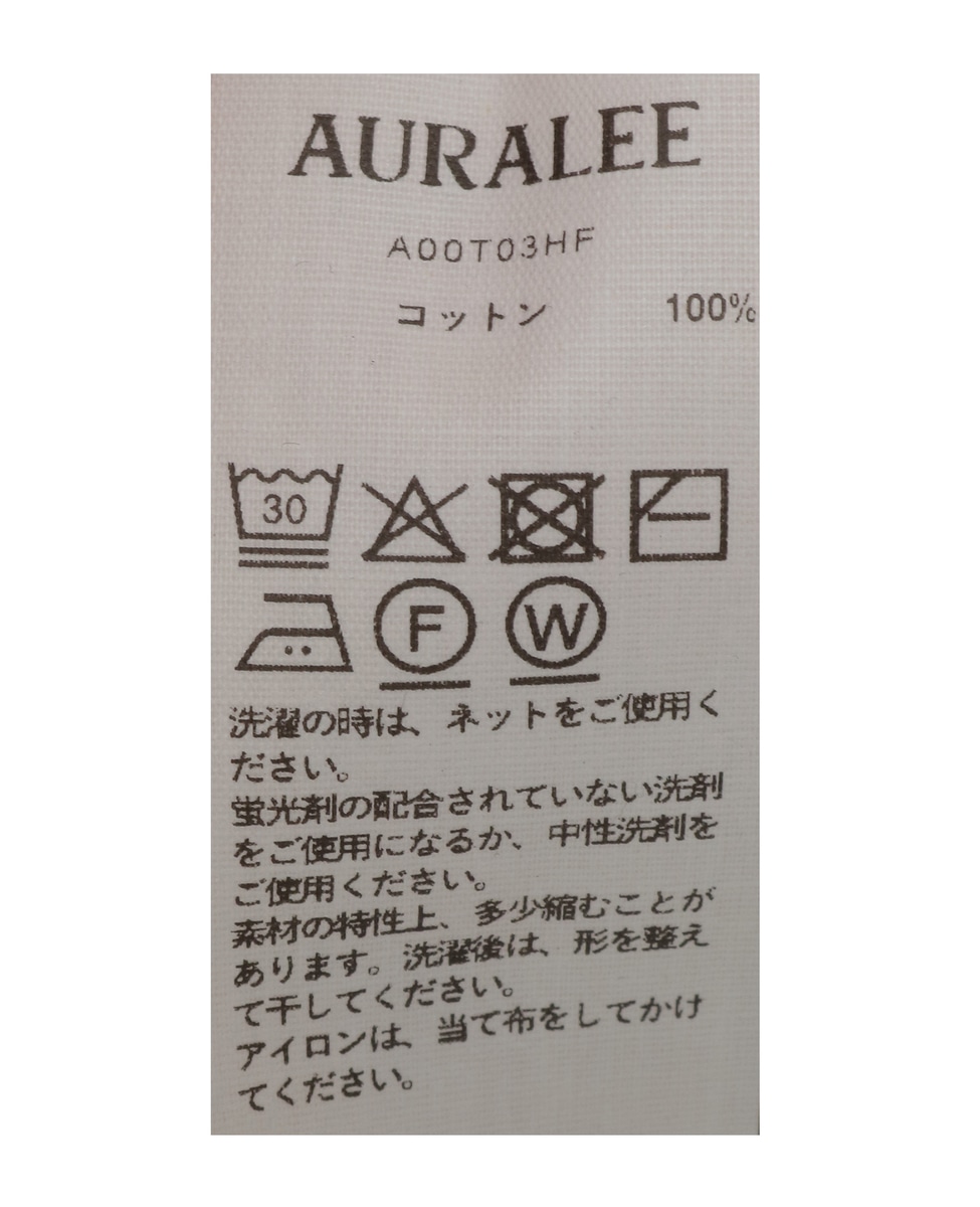 【AURALEE/オーラリー】*SUPER HIGH GAUGE SHEER RIB TEE 詳細画像 ブラック 5