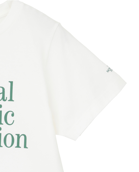 【THE NORTH FACE/ザ・ノース・フェイス】NT32666 GAR Typographic White S/S Tee 詳細画像 グリーン 4