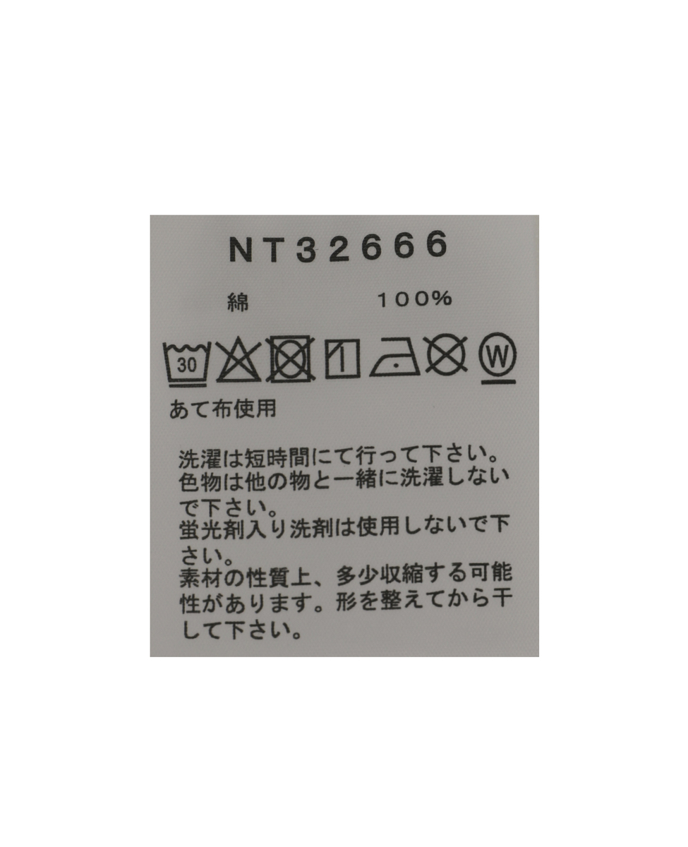 【THE NORTH FACE/ザ・ノース・フェイス】NT32666 GAR Typographic White S/S Tee 詳細画像 ブラック 7