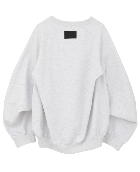 【COGTHEBIGSMOKE/コグザビッグスモーク】LEILA WIDE CUFF SWEAT SHIRT 詳細画像 ライトグレー 2