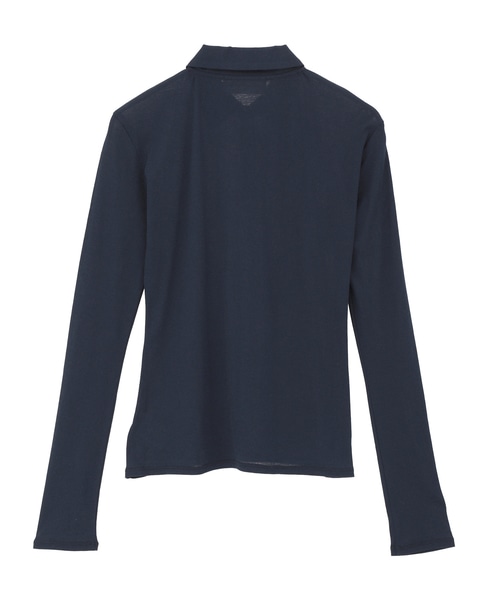 【TU ES MON TRESOR /トゥ エ モン トレゾア】Long-Sleeve Polo Shirt 詳細画像 ネイビー 2
